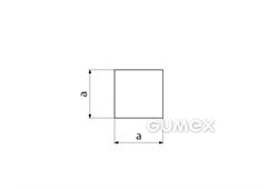 Quadratisches Silikonprofil, 10x10mm, 60°ShA, -60°C/+250°C, transparent, 